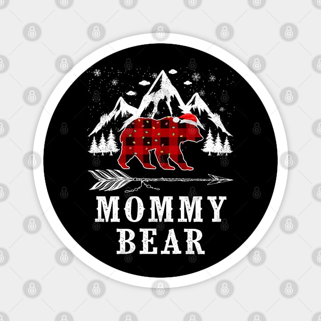 Mommy Bear Christmas Red Plaid Buffalo Family Pajama Funny Magnet by heart teeshirt